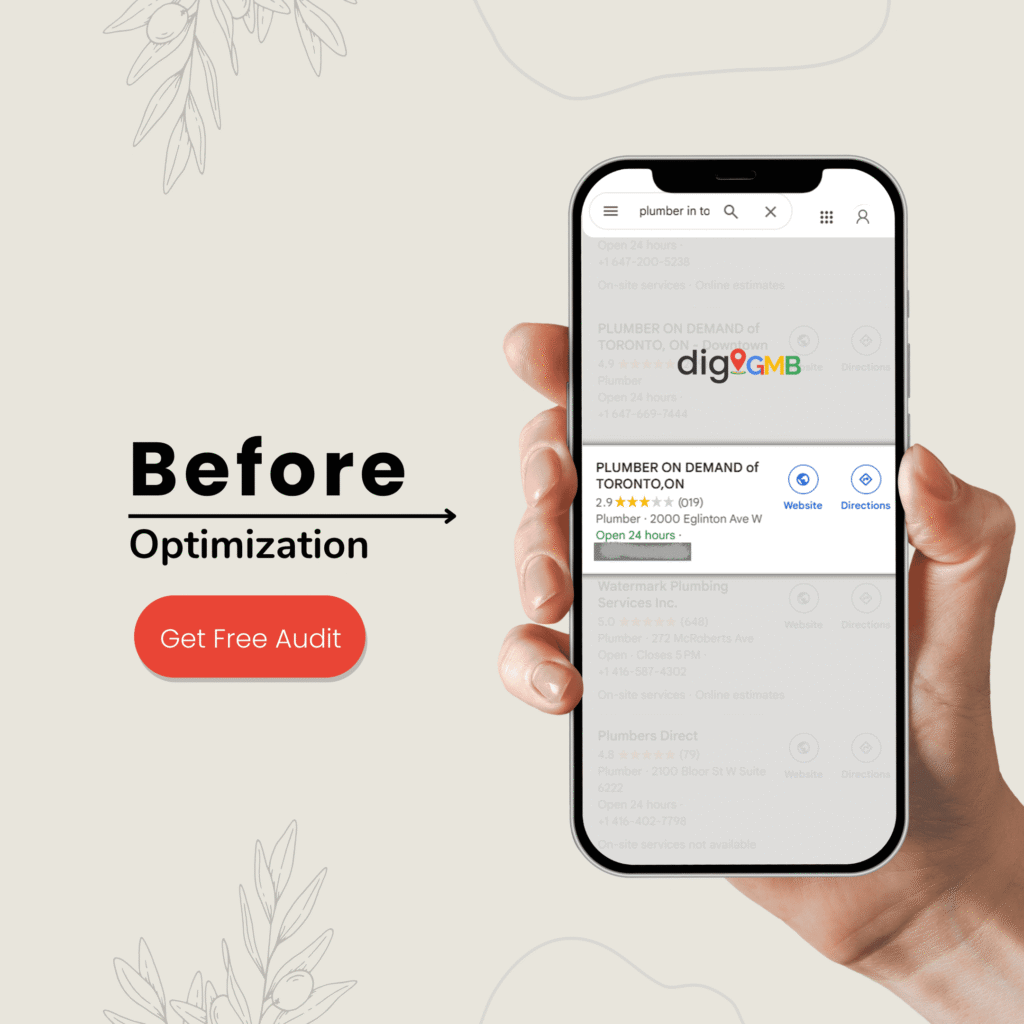 Broken Google Business Profile for Houston plumber with 2-star rating and no photos